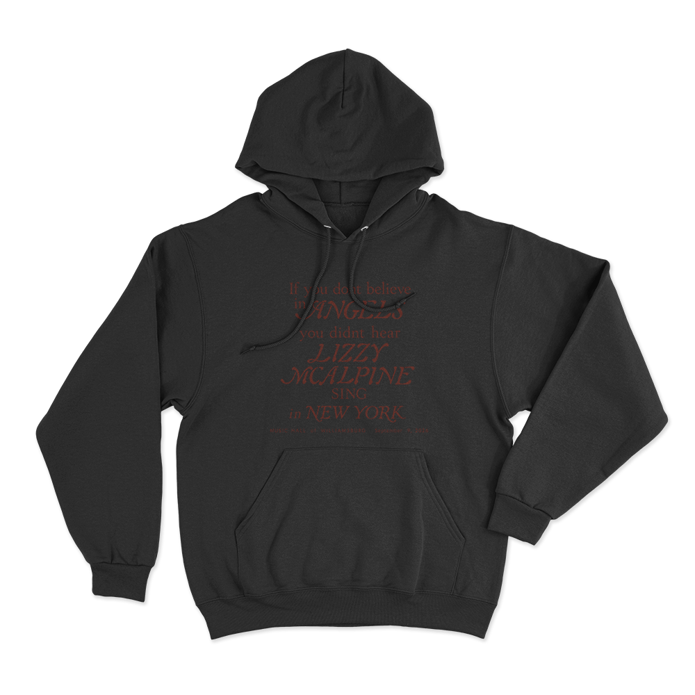 Lizzy McAlpine Angels In New York Unisex Hoodie Black Lizzy McAlpine Angels In New York Unisex Hoodie Black