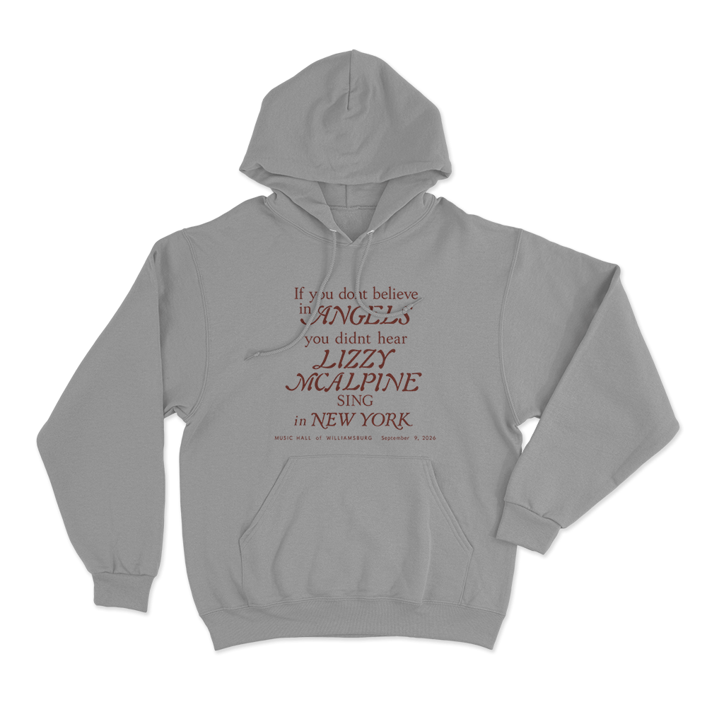 Lizzy McAlpine Angels In New York Unisex Hoodie Grey Lizzy McAlpine Angels In New York Unisex Hoodie Grey