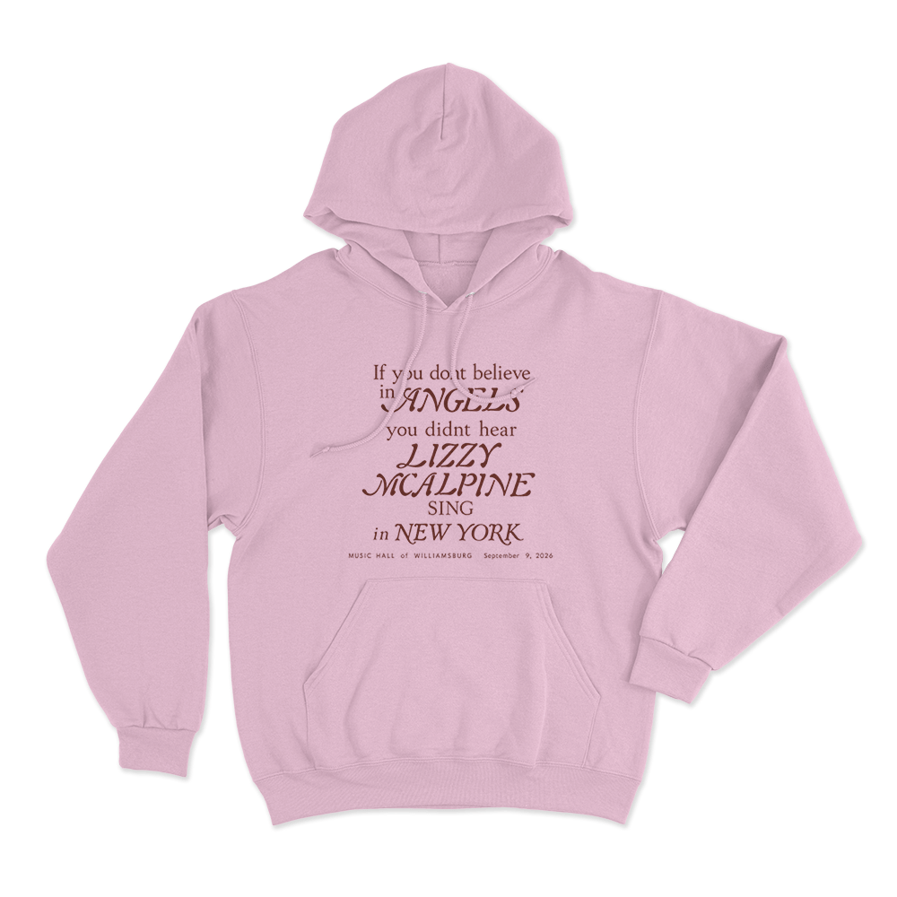 Lizzy McAlpine Angels In New York Unisex Hoodie Pink Lizzy McAlpine Angels In New York Unisex Hoodie Pink
