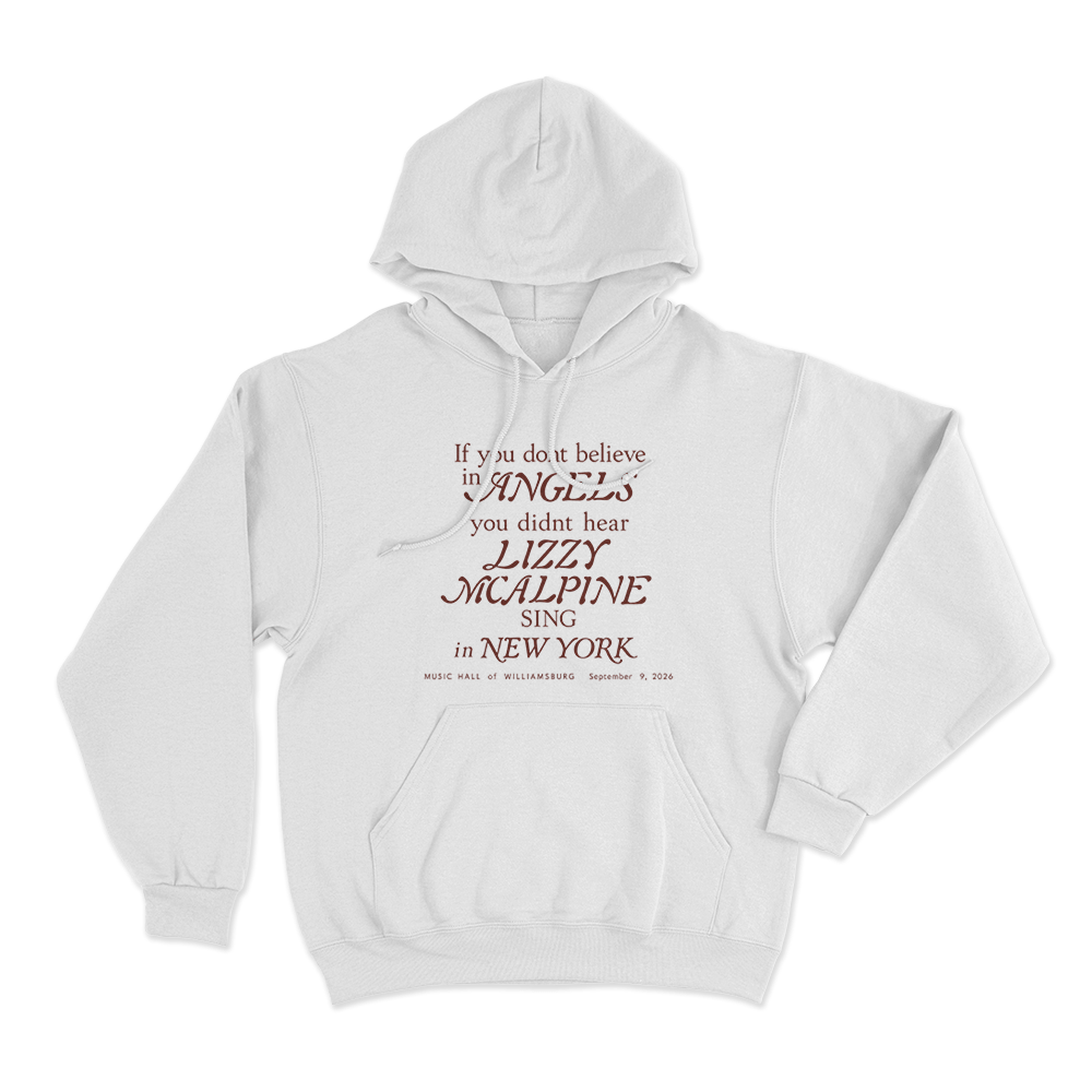 Lizzy McAlpine Angels In New York Unisex Hoodie White Lizzy McAlpine Angels In New York Unisex Hoodie White