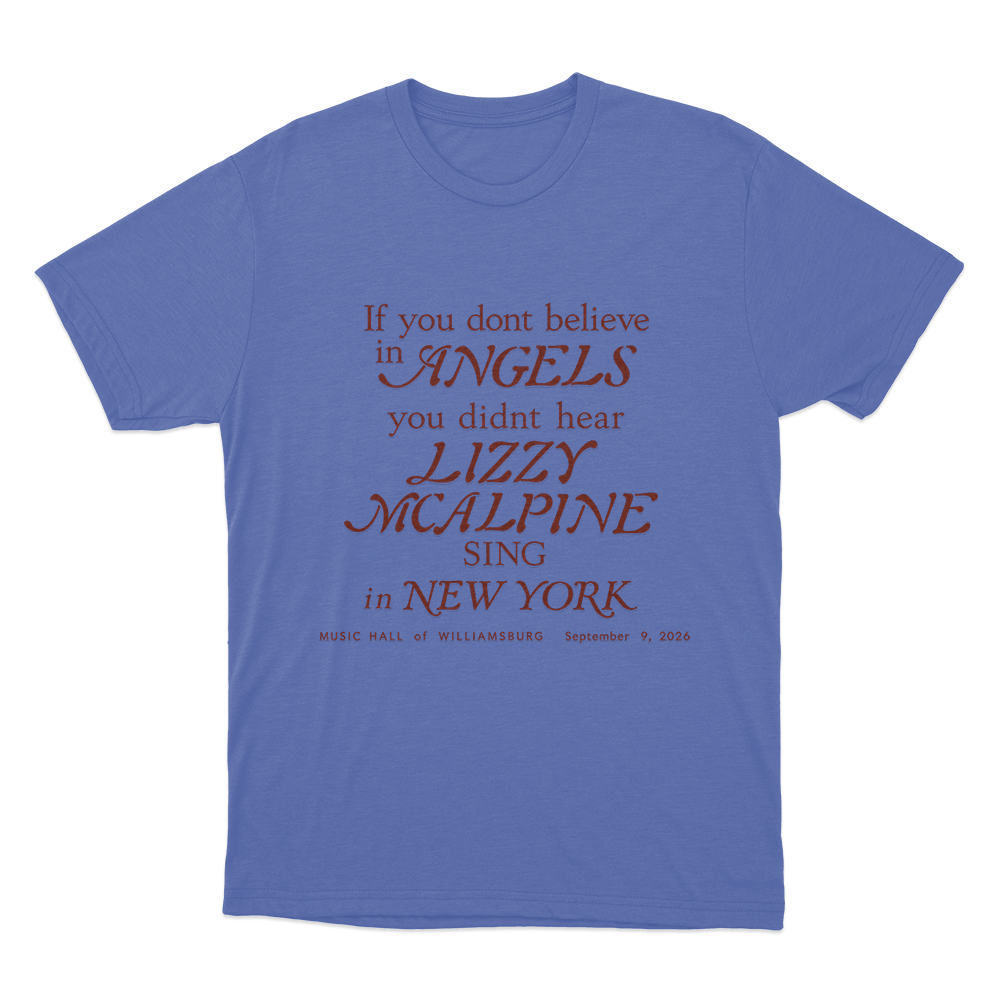 Lizzy McAlpine Angels In New York Unisex T Shirt Blue Lizzy McAlpine Angels In New York Unisex T Shirt Blue