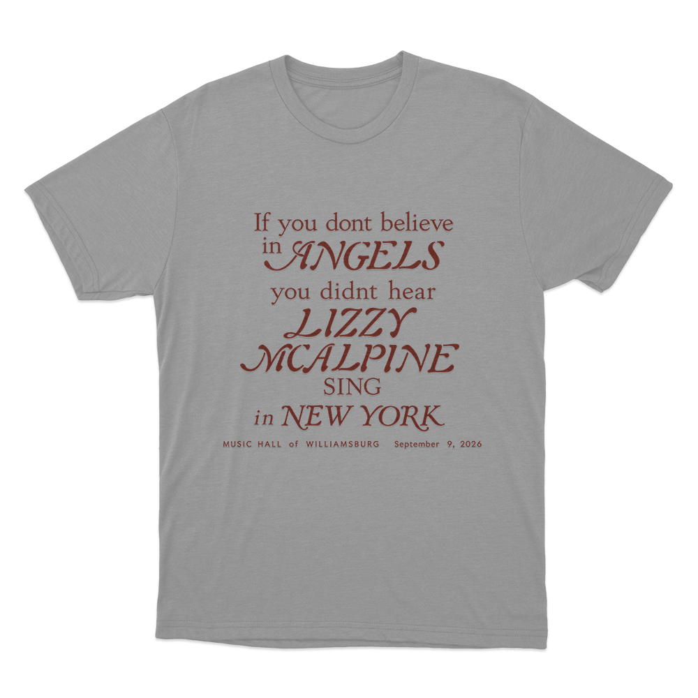 Lizzy McAlpine Angels In New York Unisex T Shirt Grey Lizzy McAlpine Angels In New York Unisex T Shirt Grey