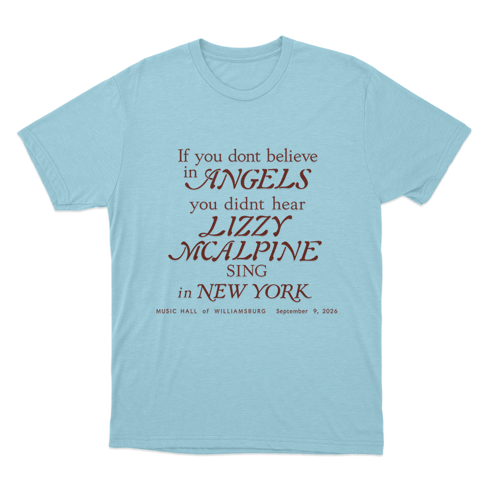 Lizzy McAlpine Angels In New York Unisex T Shirt Sky Blue Lizzy McAlpine Angels In New York Unisex T Shirt Sky Blue