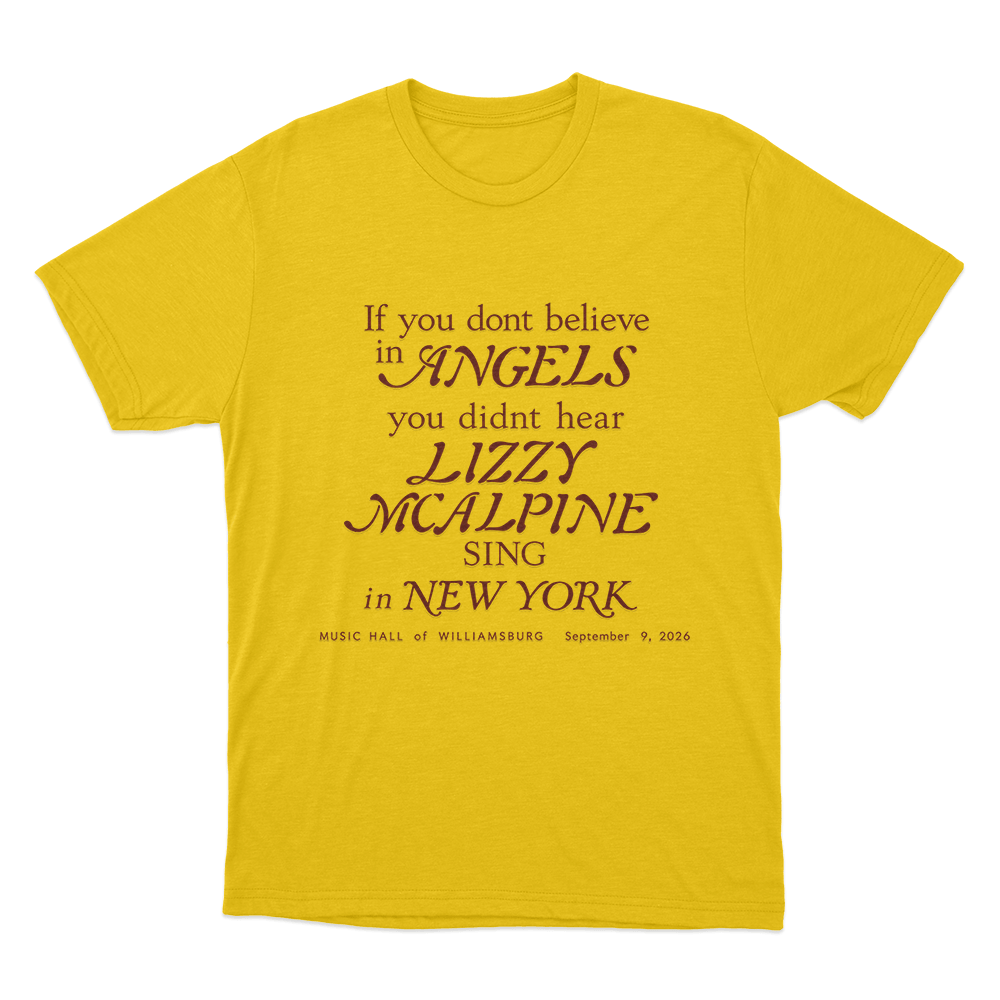 Lizzy McAlpine Angels In New York Unisex T Shirt Yellow Lizzy McAlpine Angels In New York Unisex T Shirt Yellow