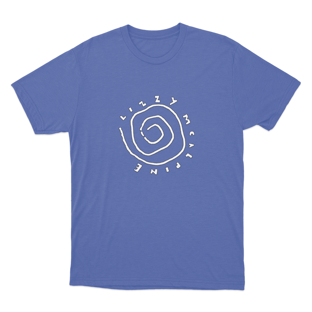 Lizzy McAlpine Hand Drawn Spiral Logo Unisex T Shirt Blue Lizzy McAlpine Hand Drawn Spiral Logo Unisex T Shirt Blue