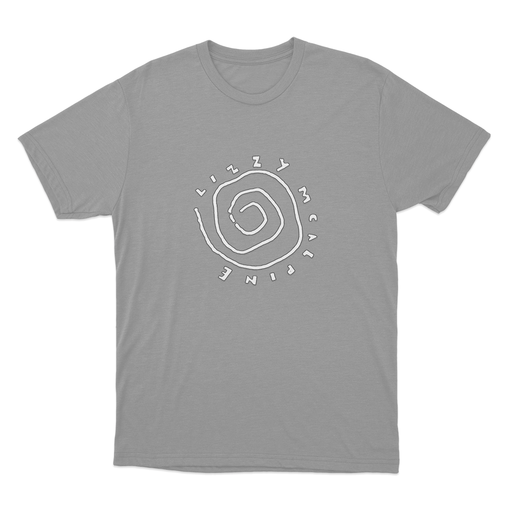 Lizzy McAlpine Hand Drawn Spiral Logo Unisex T Shirt Grey Lizzy McAlpine Hand Drawn Spiral Logo Unisex T Shirt Grey