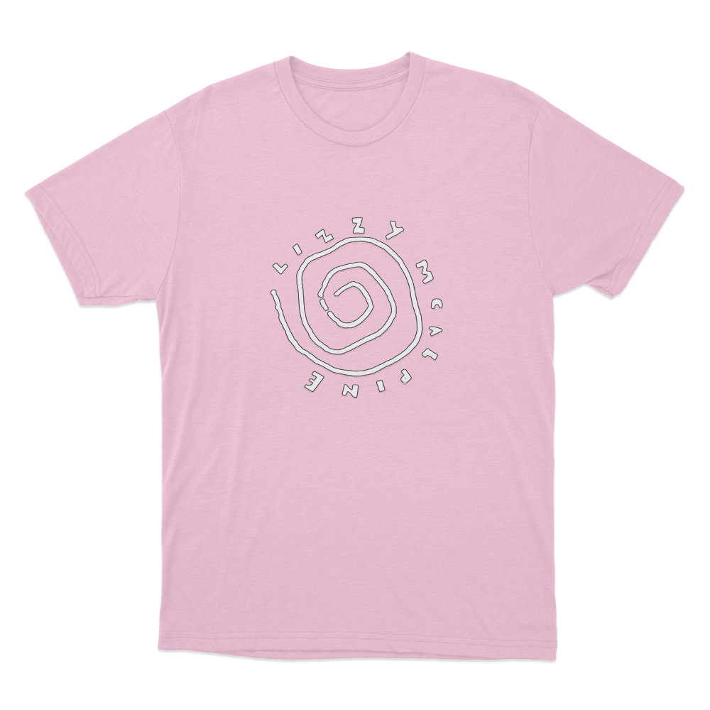 Lizzy McAlpine Hand Drawn Spiral Logo Unisex T Shirt Pink Lizzy McAlpine Hand Drawn Spiral Logo Unisex T Shirt Pink