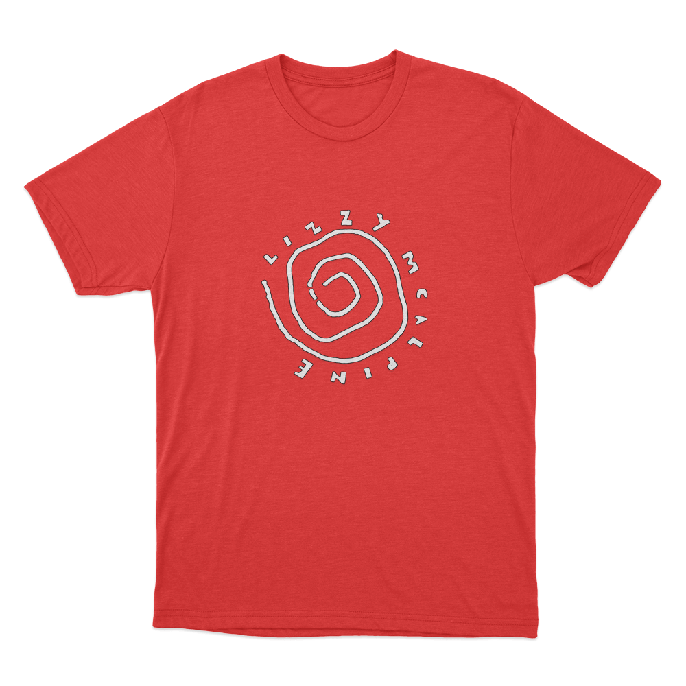 Lizzy McAlpine Hand Drawn Spiral Logo Unisex T Shirt Red Lizzy McAlpine Hand Drawn Spiral Logo Unisex T Shirt Red
