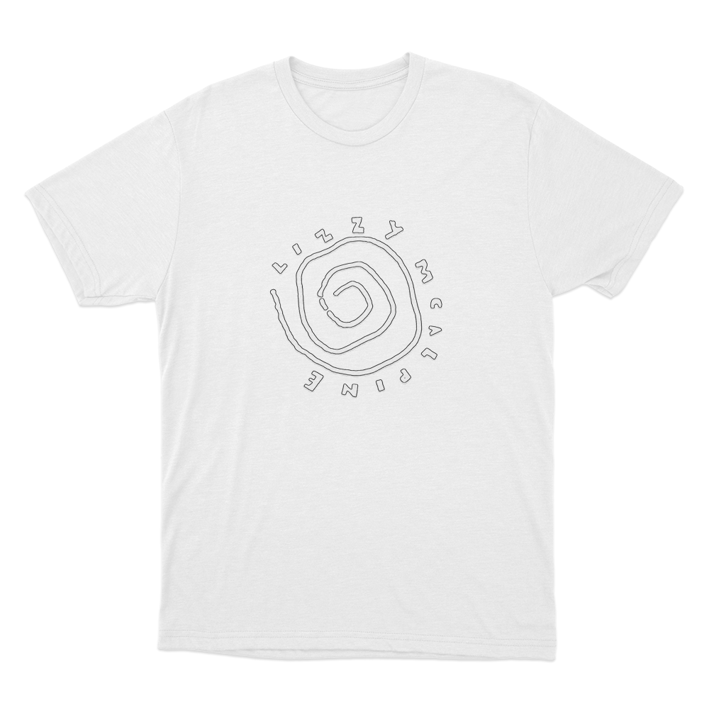 Lizzy McAlpine Hand Drawn Spiral Logo Unisex T Shirt White Lizzy McAlpine Hand Drawn Spiral Logo Unisex T Shirt White