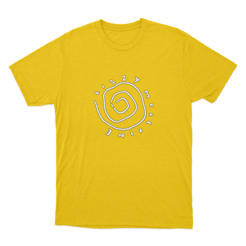 Lizzy McAlpine Hand Drawn Spiral Logo Unisex T Shirt Yellow Lizzy McAlpine Hand Drawn Spiral Logo Unisex T Shirt Yellow