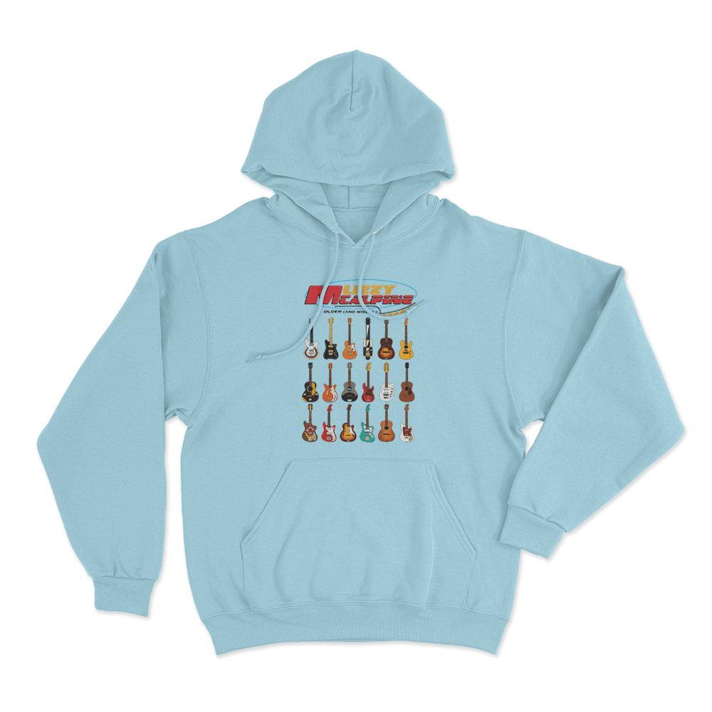 Older (and Wiser) Guitar Unisex Hoodie Sky Blue Older and Wiser Guitar Unisex Hoodie Sky Blue
