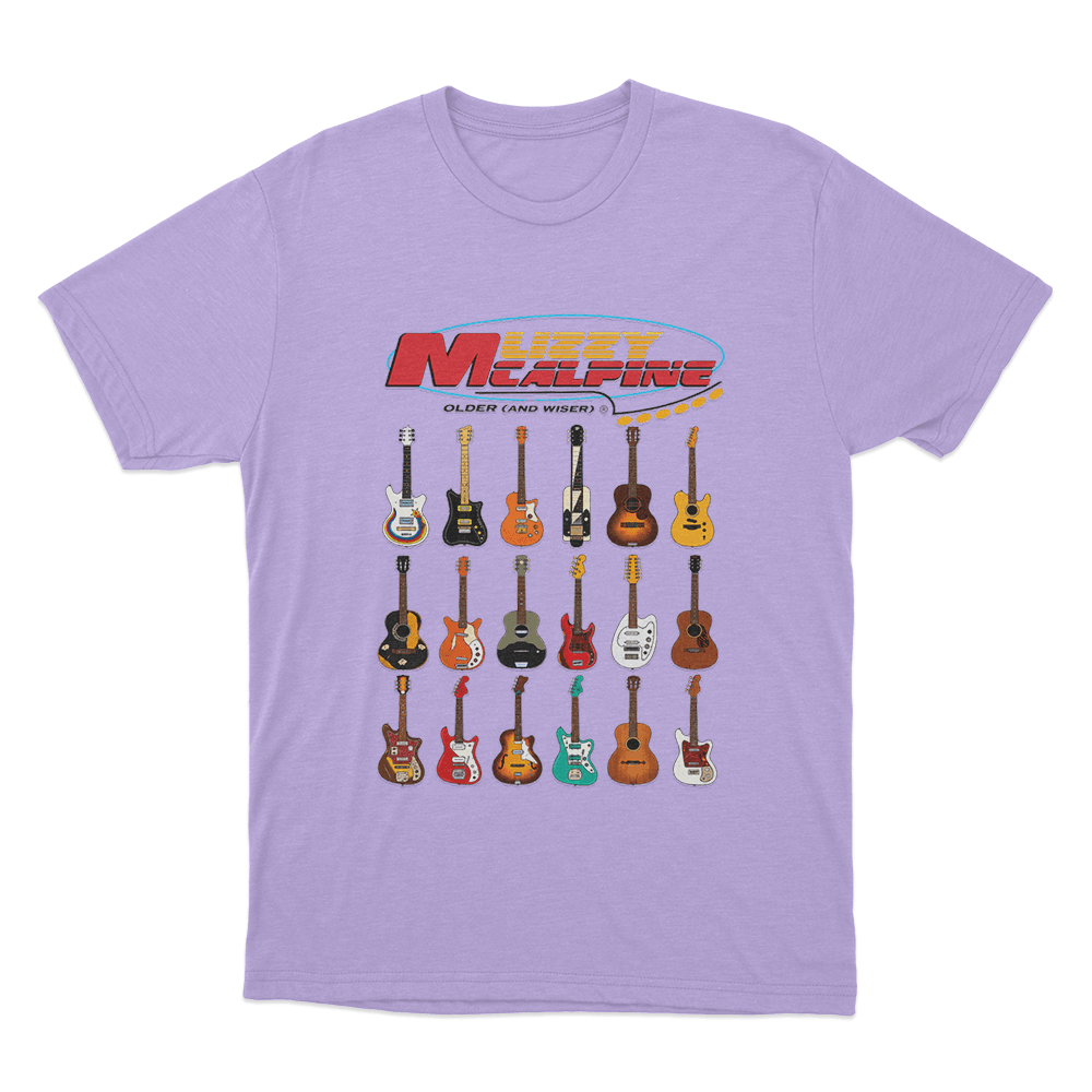Older (and Wiser) Guitar Unisex T Shirt Purple Older and Wiser Guitar Unisex T Shirt Purple