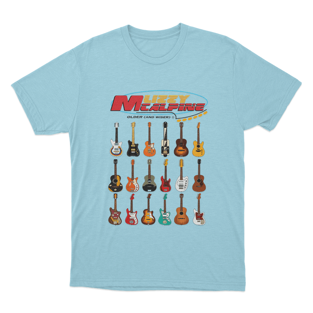 Older (and Wiser) Guitar Unisex T Shirt Sky Blue Older and Wiser Guitar Unisex T Shirt Sky Blue